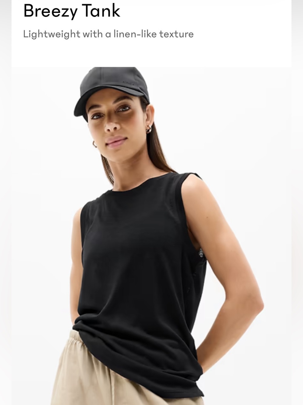 Athleta Breezy Tank - Black - Large